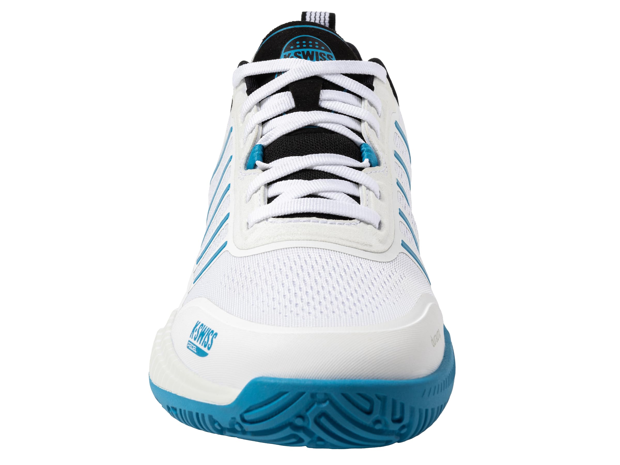 K-Swiss Ultra Court Zapatilla de pádel para hombre, blanco/negro/azul luna, 8,5 M