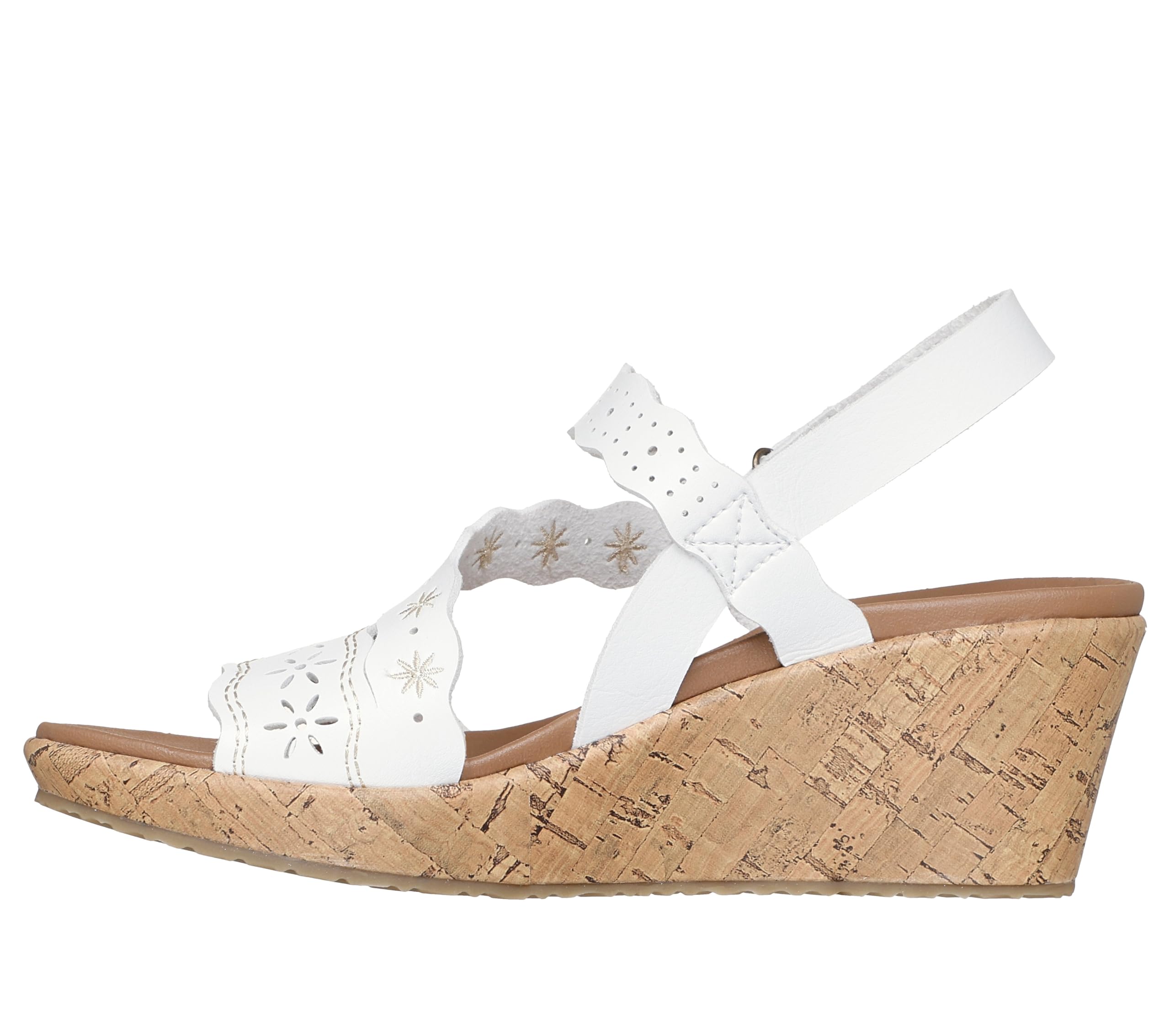 Skechers BEVERLEE - CHERISHED AURA, Espalda Descubierta Festoneada con Bordado y Deta