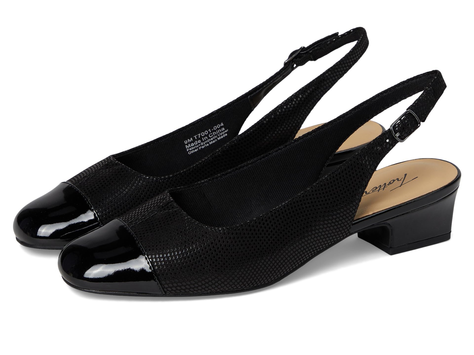 Trotters Mujer DEA Negro Mini Dot 6.5 XX-Wide