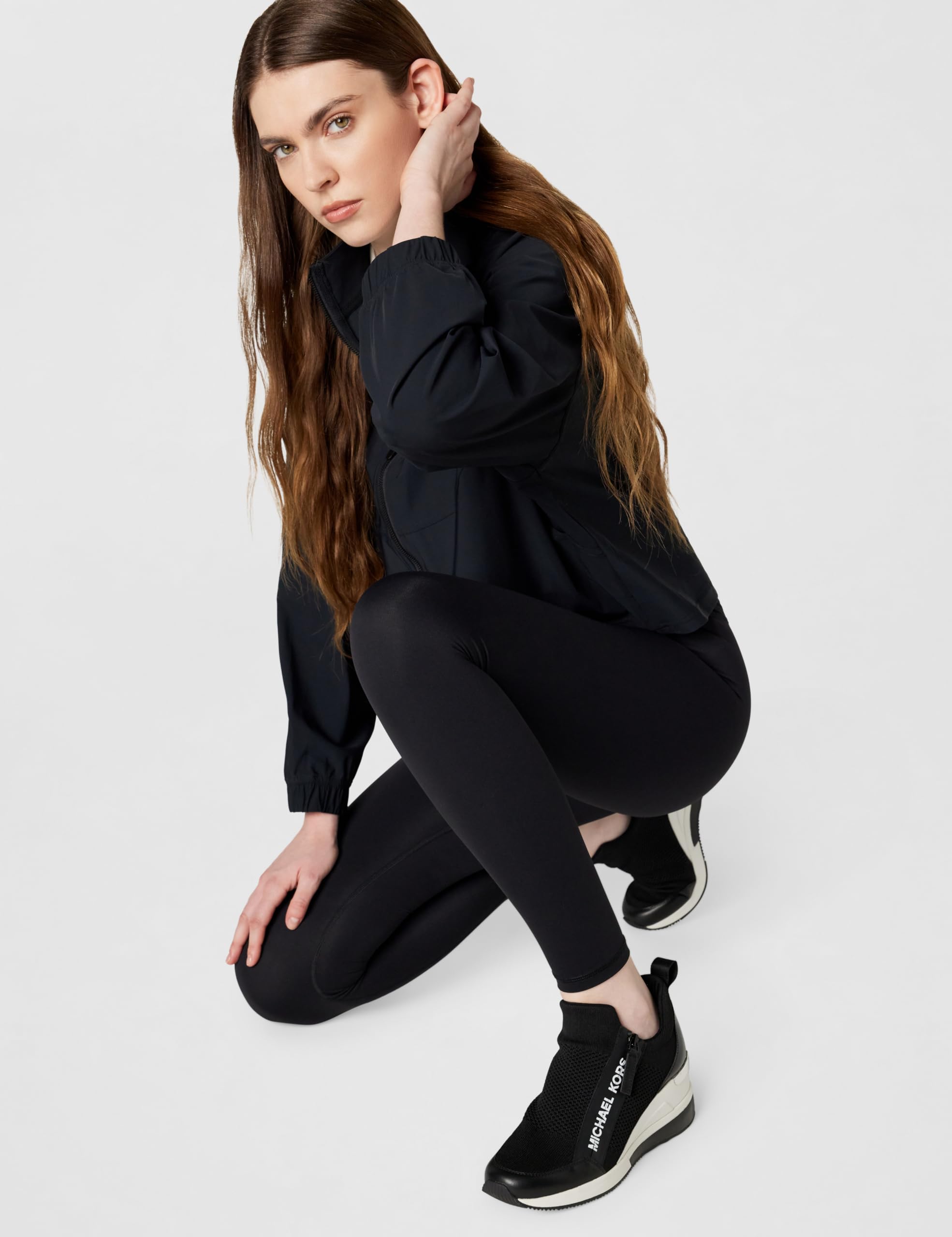 Michael Kors Willis - Zapatillas de cuña para mujer, color negro, 10