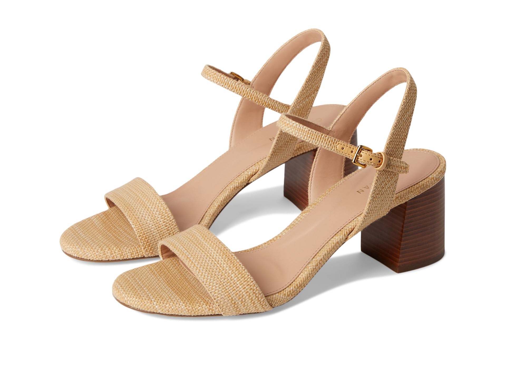 Cole Haan Josie Sandalia de tacón en bloque para mujer, rafia, 8.5-B US