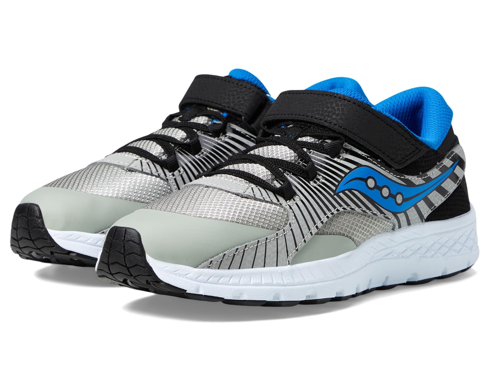 Saucony Velocer A/C Zapatilla (niño pequeño/niño grande) Gris/Negro/Azul 3 Niño peque