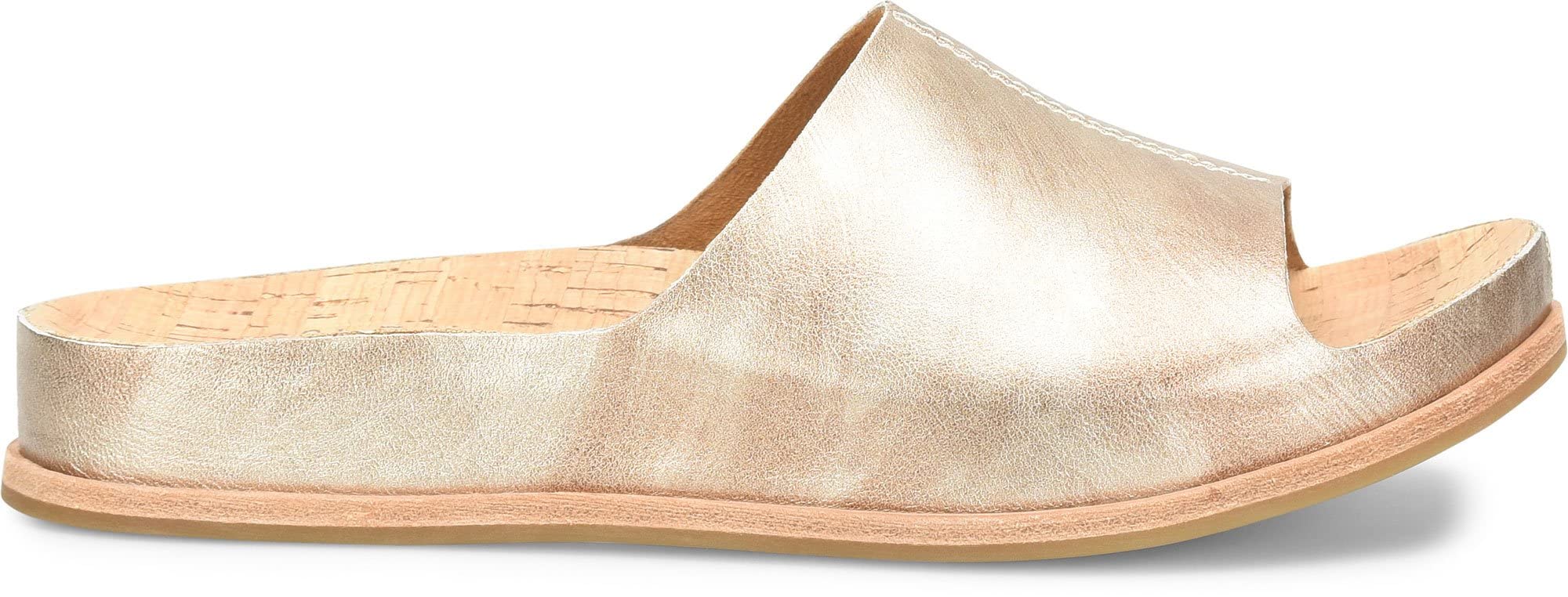 Sandalia sin cordones KORK-EASE Tutsi para mujer, Panna Cotta dorado claro (bronceado