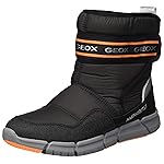Geox Flexyper BABX 17 para niño (niño pequeño/niño grande) Negro/Naranja 38 (US 5.5 N
