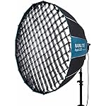 Softbox parabólico Nanlite Rapid 120 con rejilla y soporte Bowens (47 pulgadas)