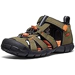 KEEN Sandalias unisex para niños Seacamp 2 CNX con puntera cerrada, color oliva oscur