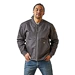 ARIAT Chaqueta bomber de lona elástica Rebar para hombre - Gris Rebar, S