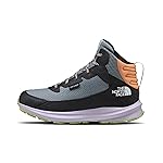 THE NORTH FACE Teen Fastpack Hiker Mid Zapato impermeable, Khaki Stone/Geyser Aqua, 7