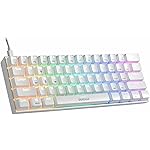 GAMDIAS - Teclado mecánico para juegos Hermes E3-61 Key RGB - Interruptor rojo - Inte