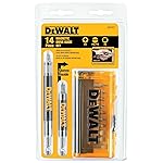 DEWALT Juego de puntas de destornillador, guía de accionamiento magnético, 14 piezas,