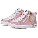Skechers Kids Shoutouts - Zapatilla deportiva con cremallera Glimmer, oro rosa, 5,5 n