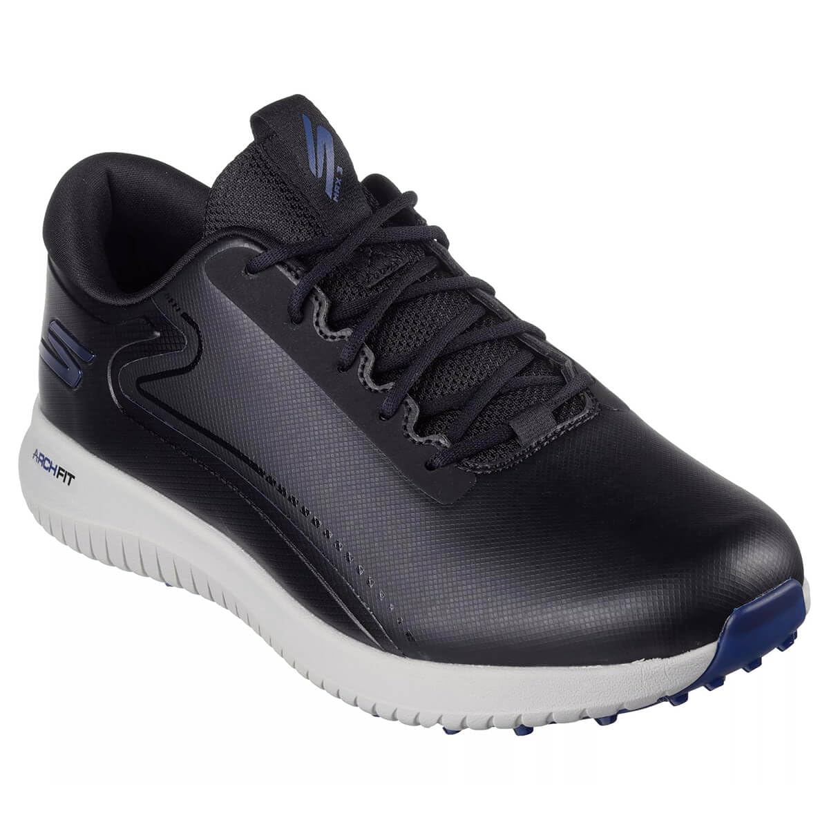 Skechers Max 2 Arch Fit, zapato de golf impermeable sin clavos para hombre, negro/gri