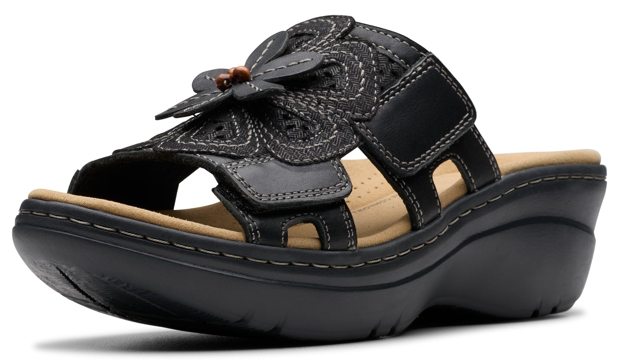 Clarks Mujer Merliah 2 Belle Negro Combi Cuero 5.5 Mediano