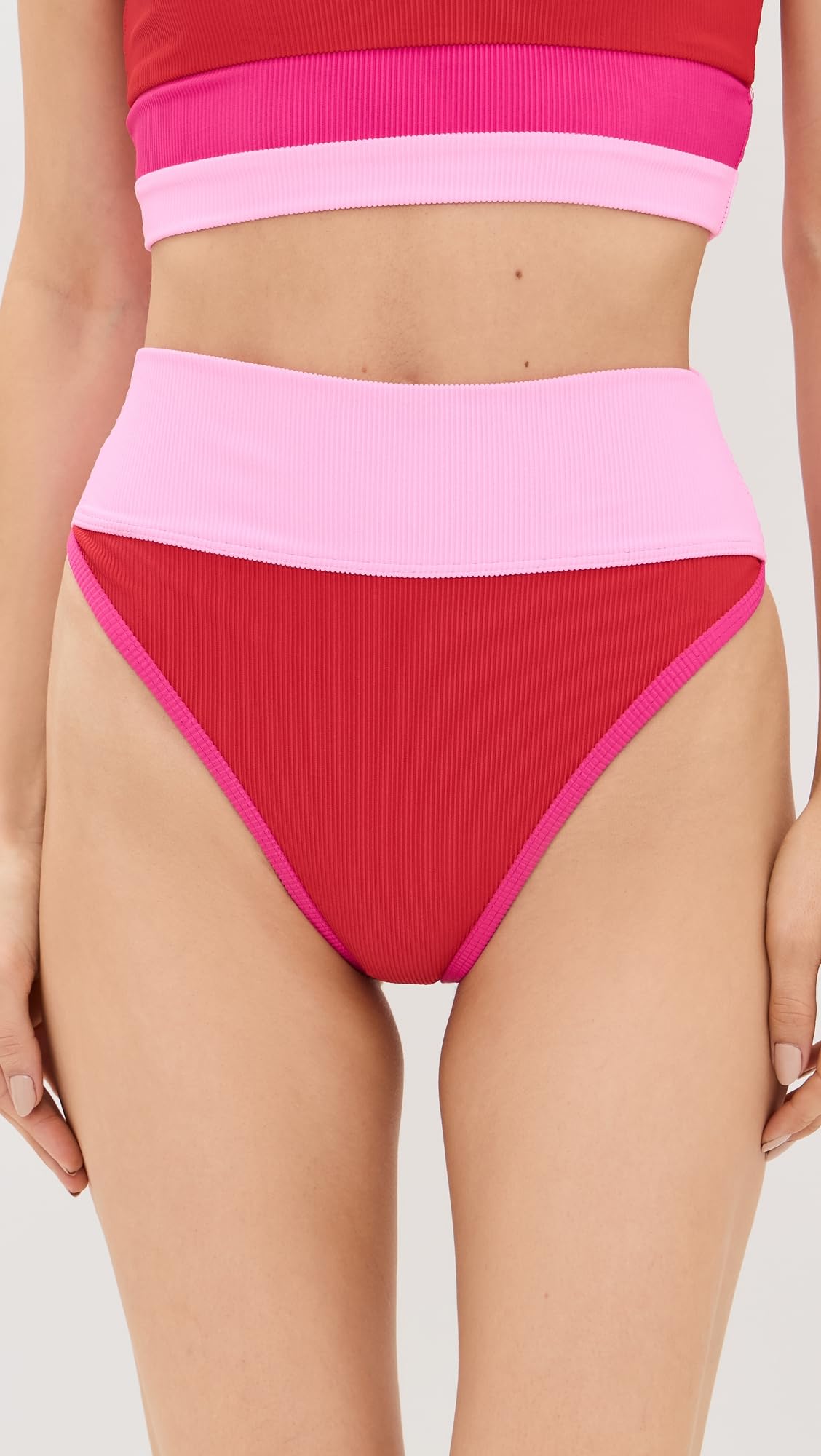 Braguita de bikini Emmy de Beach Riot para mujer, Gumdrop Colorblock, S