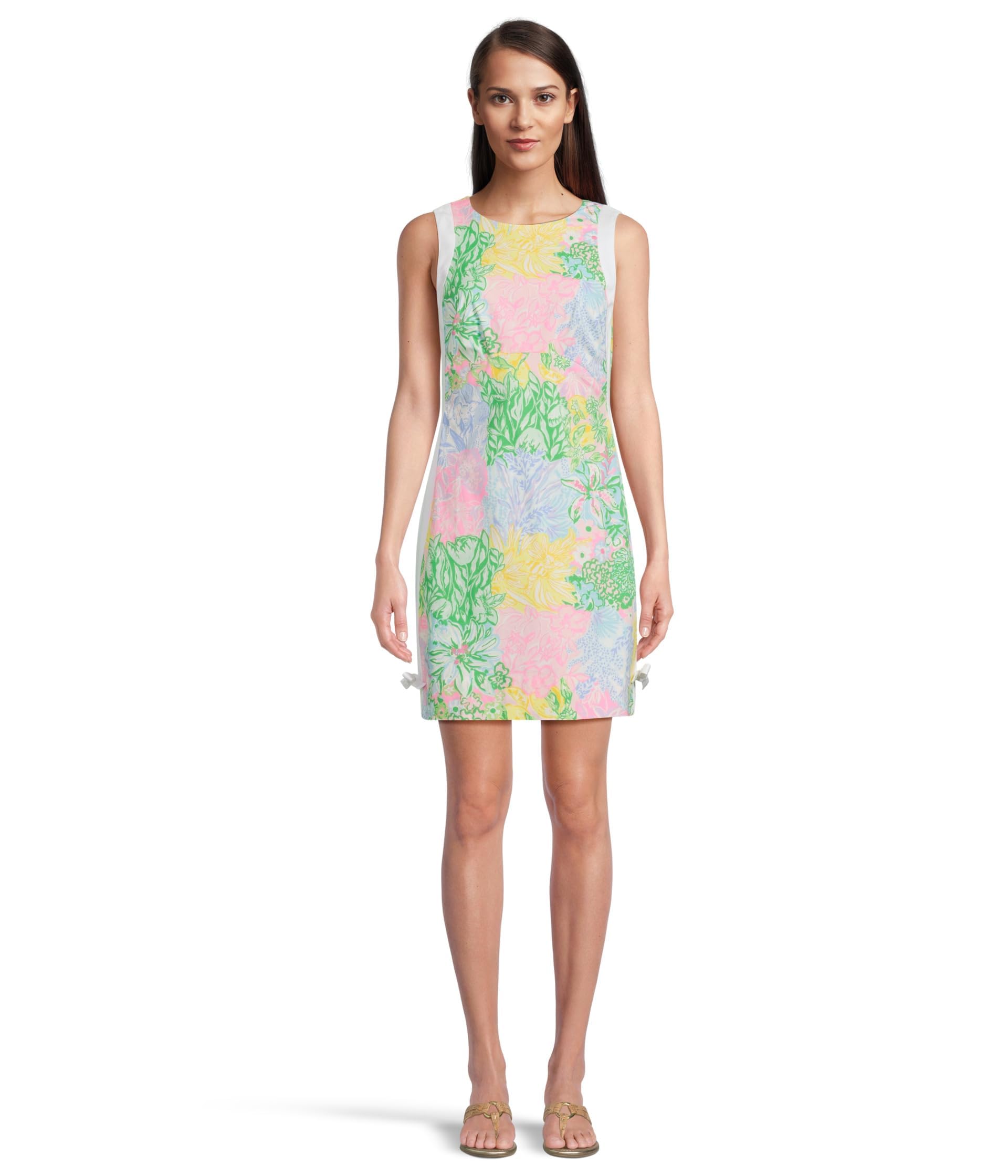 Lilly Pulitzer Beckler Stretch Shift Multi Bright Delight Parche 4 para Mujer