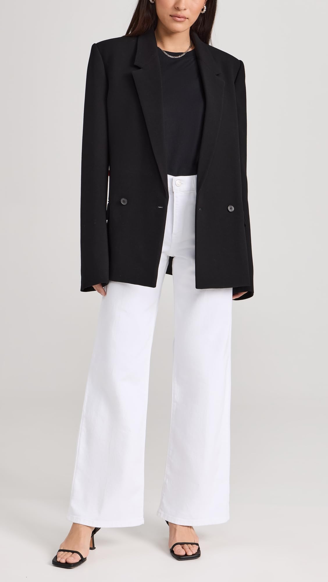 FRAME Le Slim Palazzo Jeans para Mujer, Blanco, 31