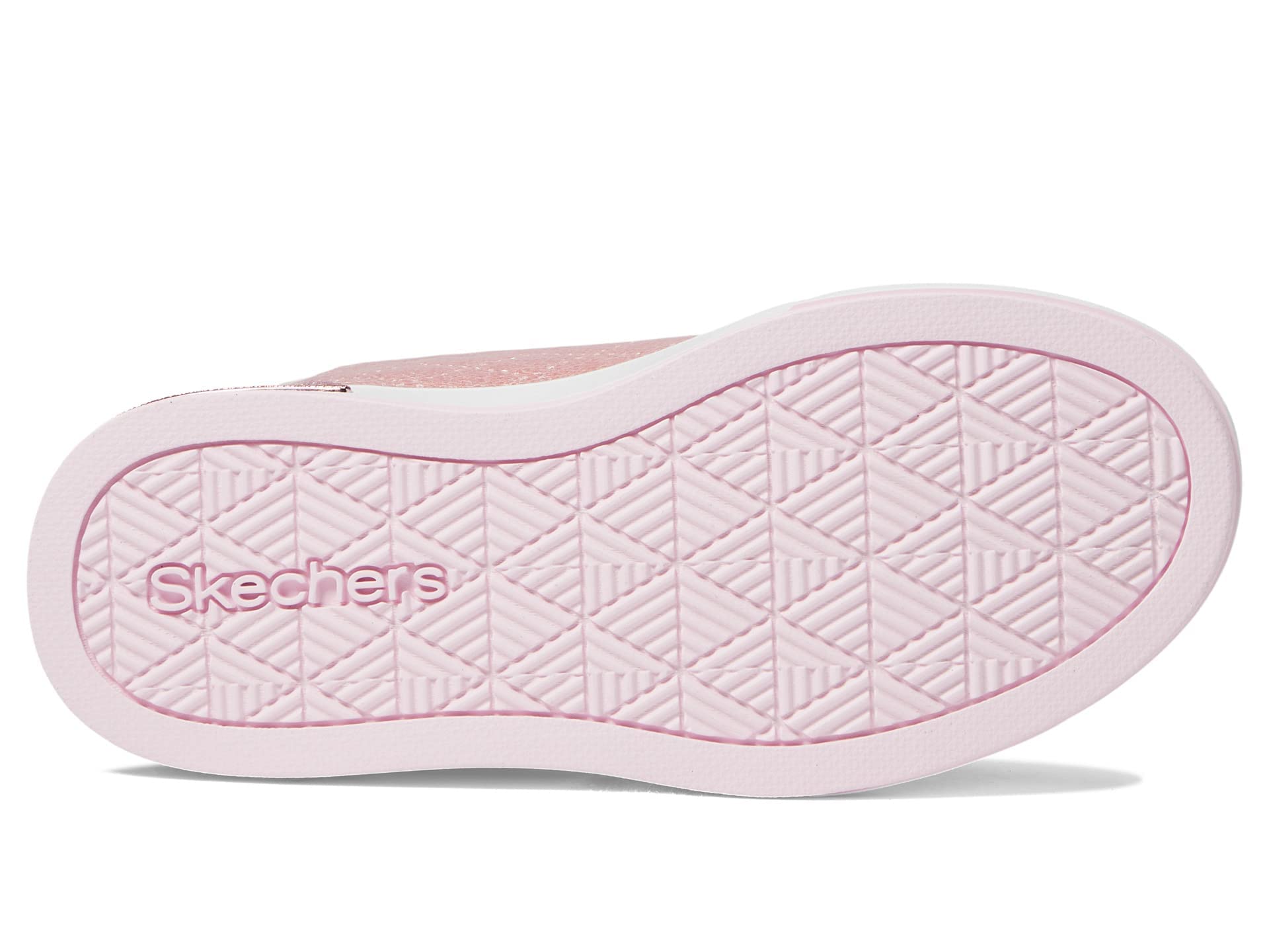 Skechers Kids Shoutouts - Zapatilla deportiva con cremallera Glimmer, oro rosa, 5,5 n