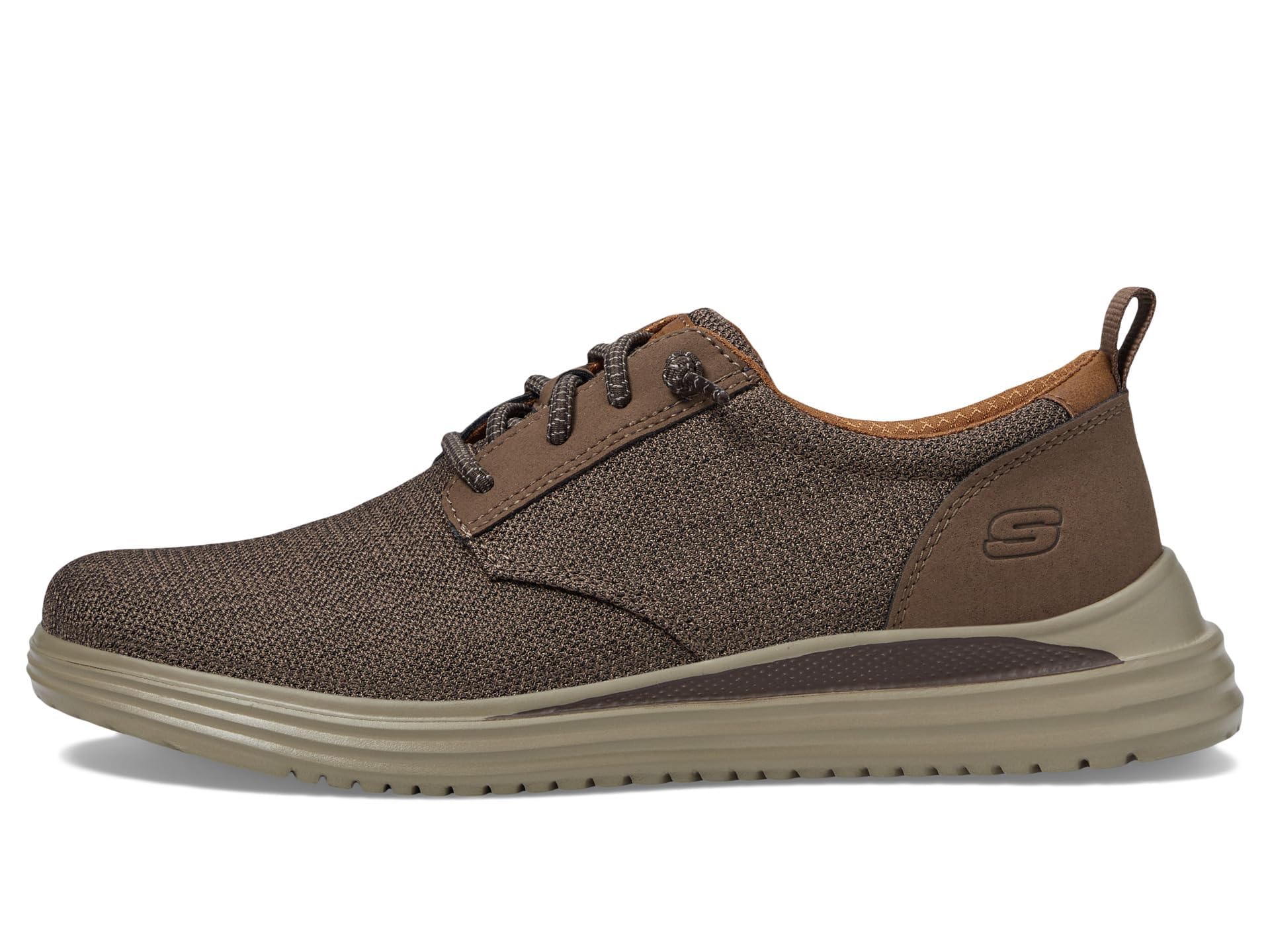 Skechers Zapatillas Gladwin probadas para hombre, malla marrón, 7.5 US