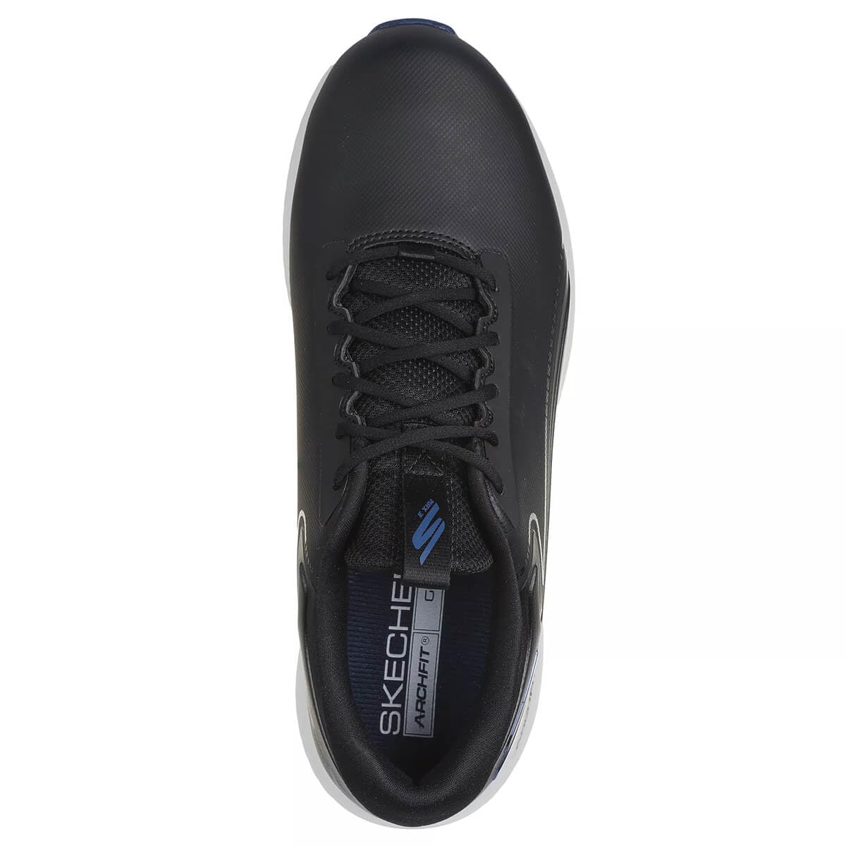Skechers Max 2 Arch Fit, zapato de golf impermeable sin clavos para hombre, negro/gri
