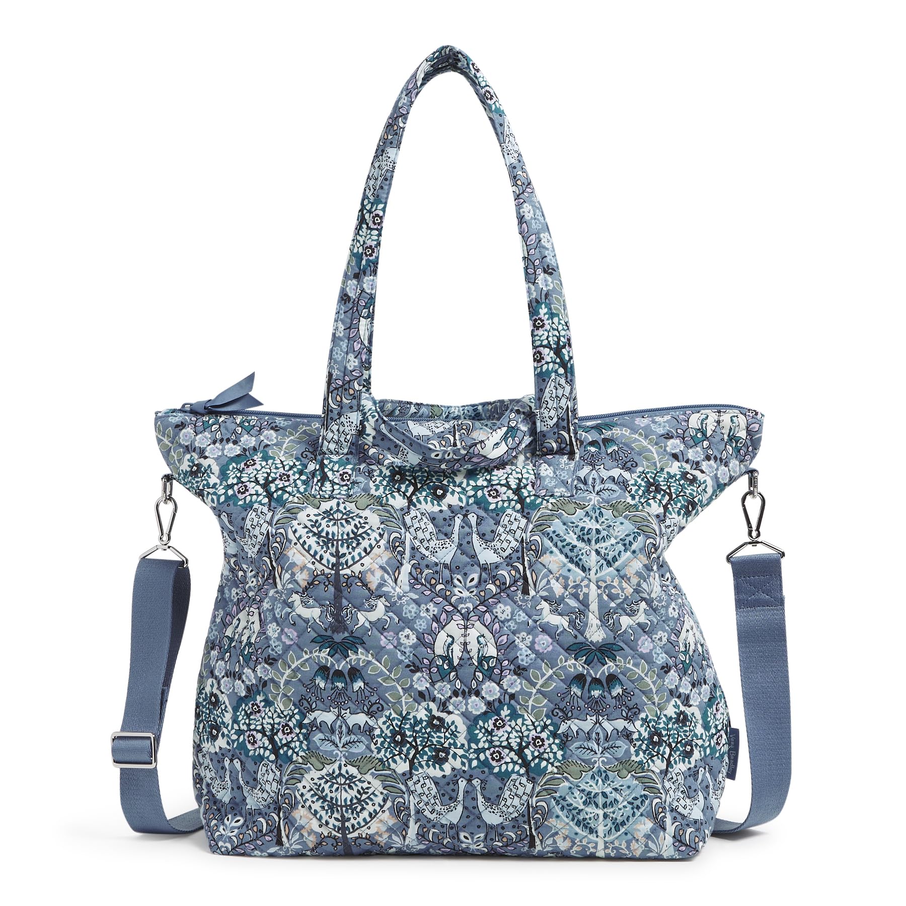 Bolso tote holgado de algodón, azul encantamiento