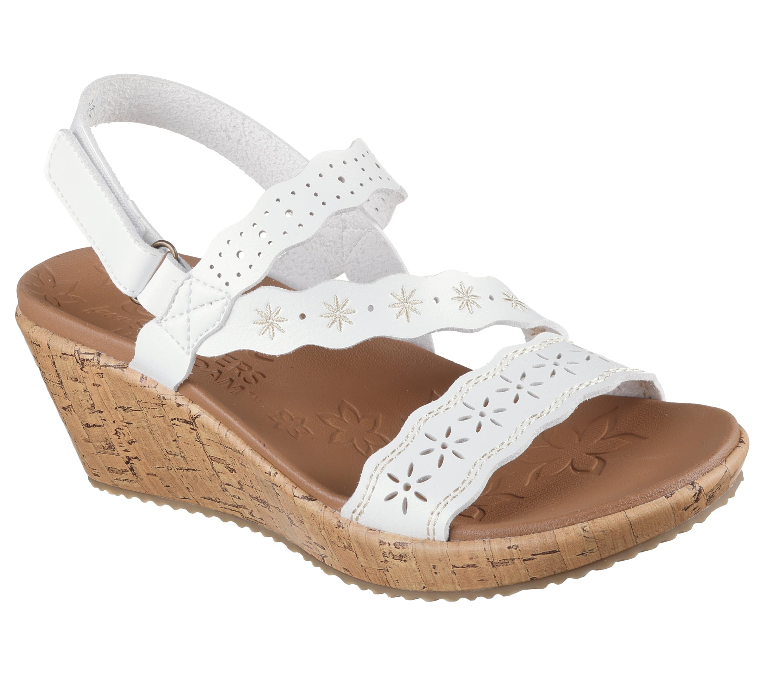 Skechers BEVERLEE - CHERISHED AURA, Espalda Descubierta Festoneada con Bordado y Deta