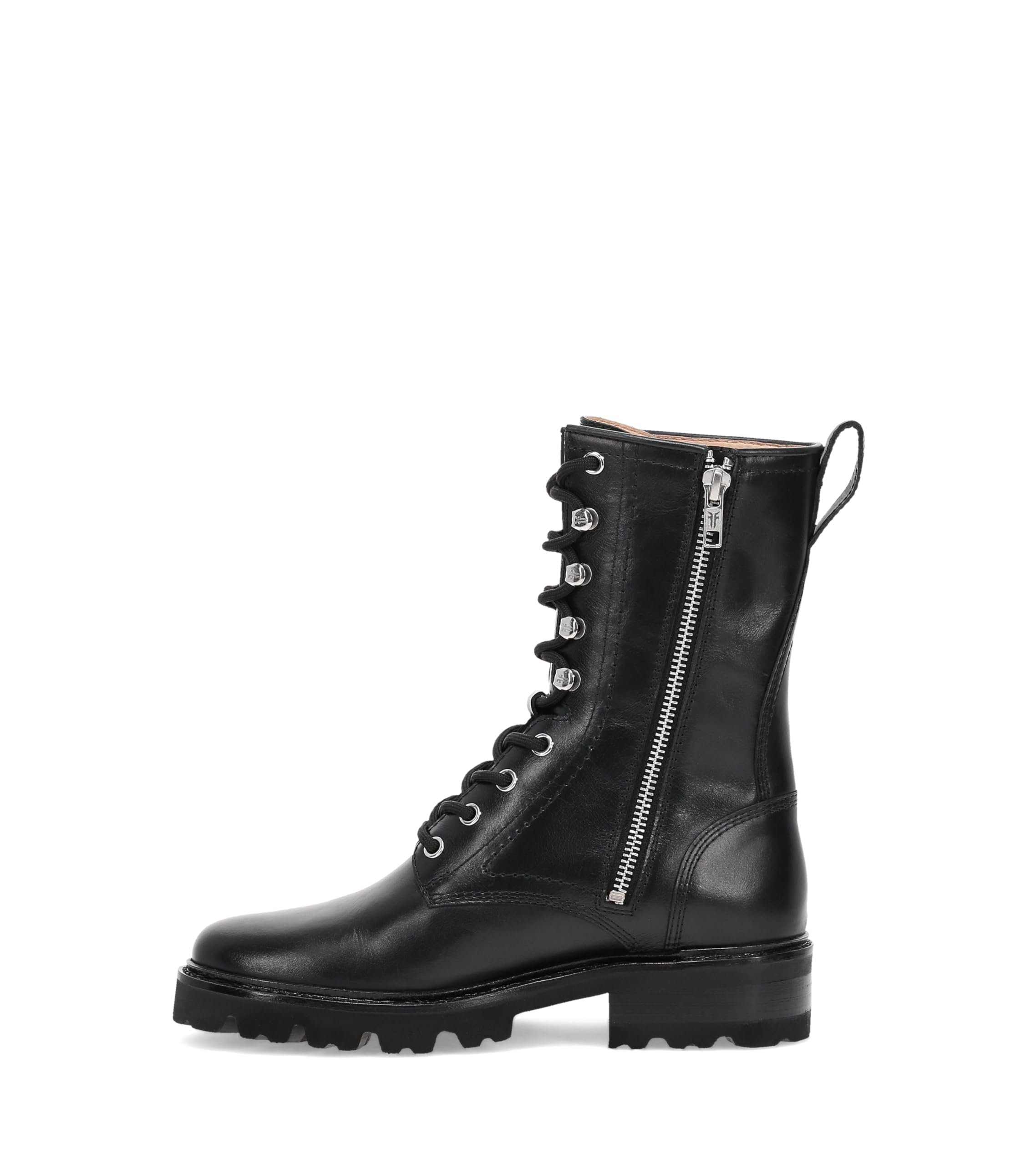 Frye Olivia Combat Negro 8 Mediano para mujer