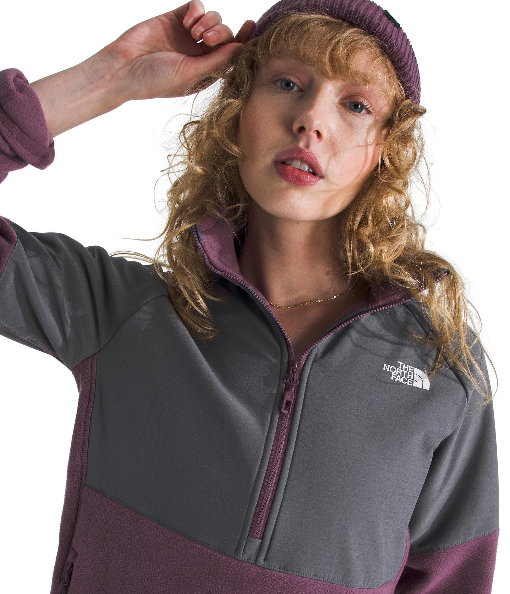 The North Face Chaqueta Glacier Heavyweight con 1/2 cremallera para mujer, M, Malva m