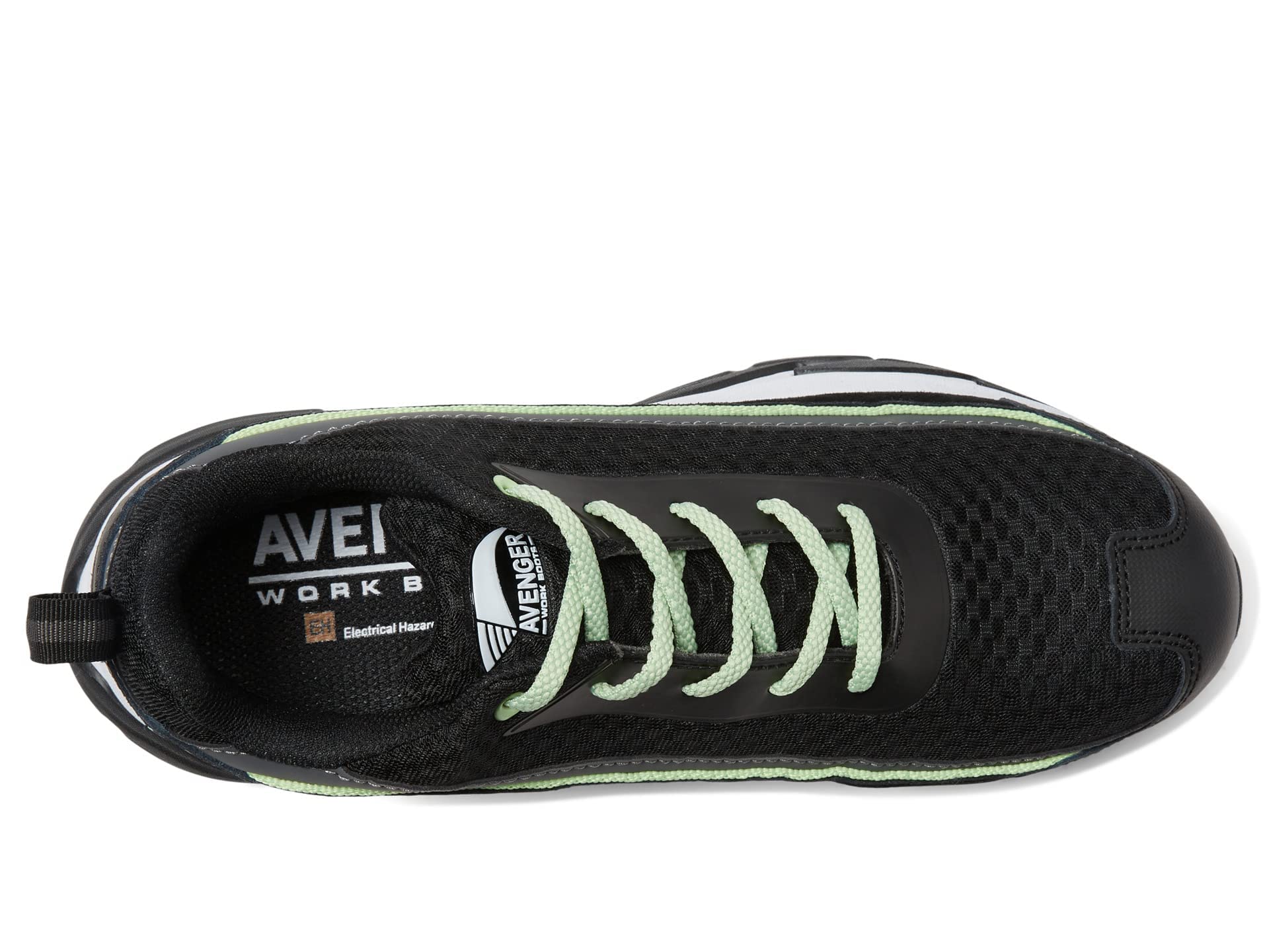 Botas de Trabajo Avenger Electra Negro/Verde 8.5 D - Anchas