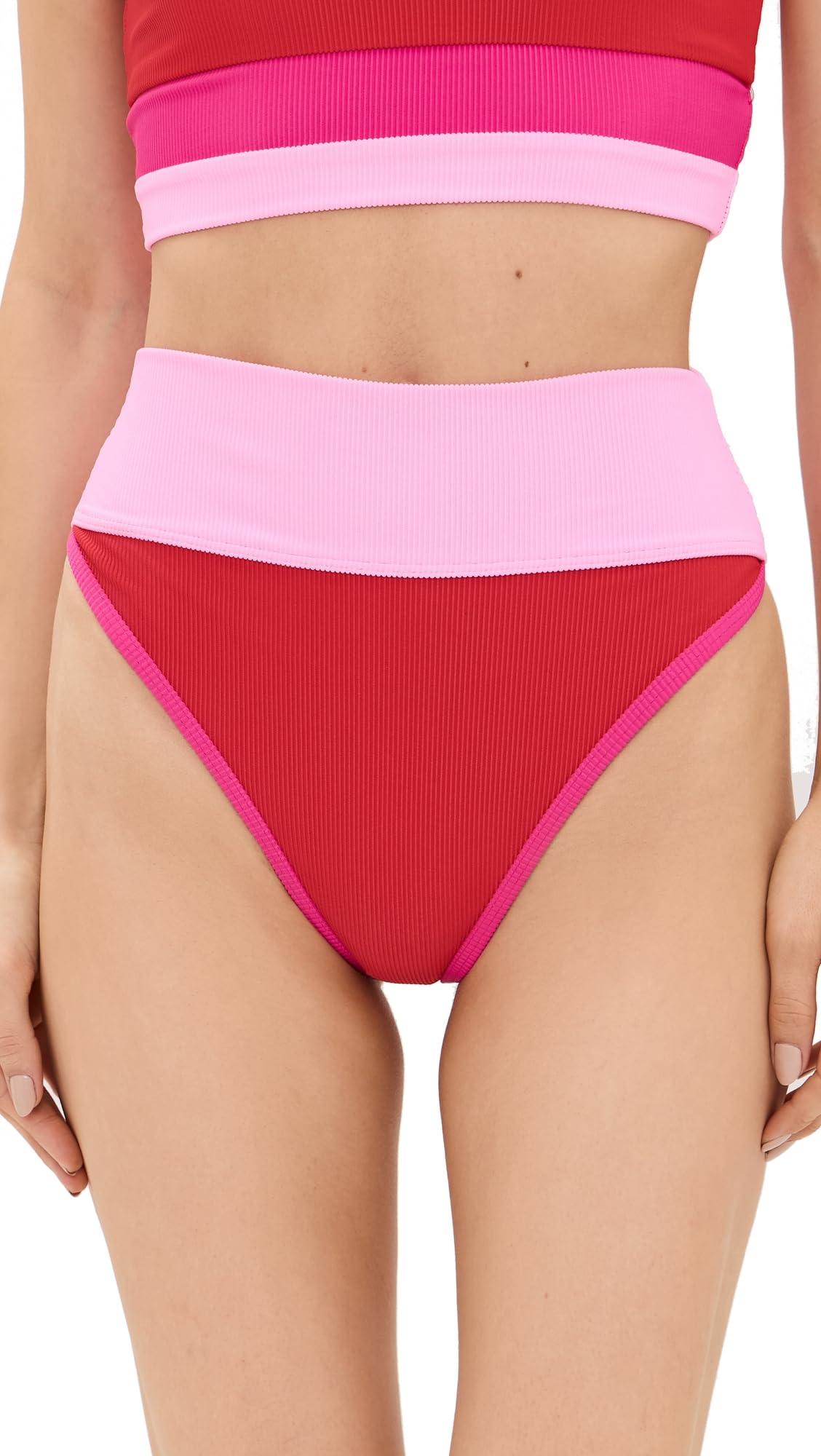 Braguita de bikini Emmy de Beach Riot para mujer, Gumdrop Colorblock, S