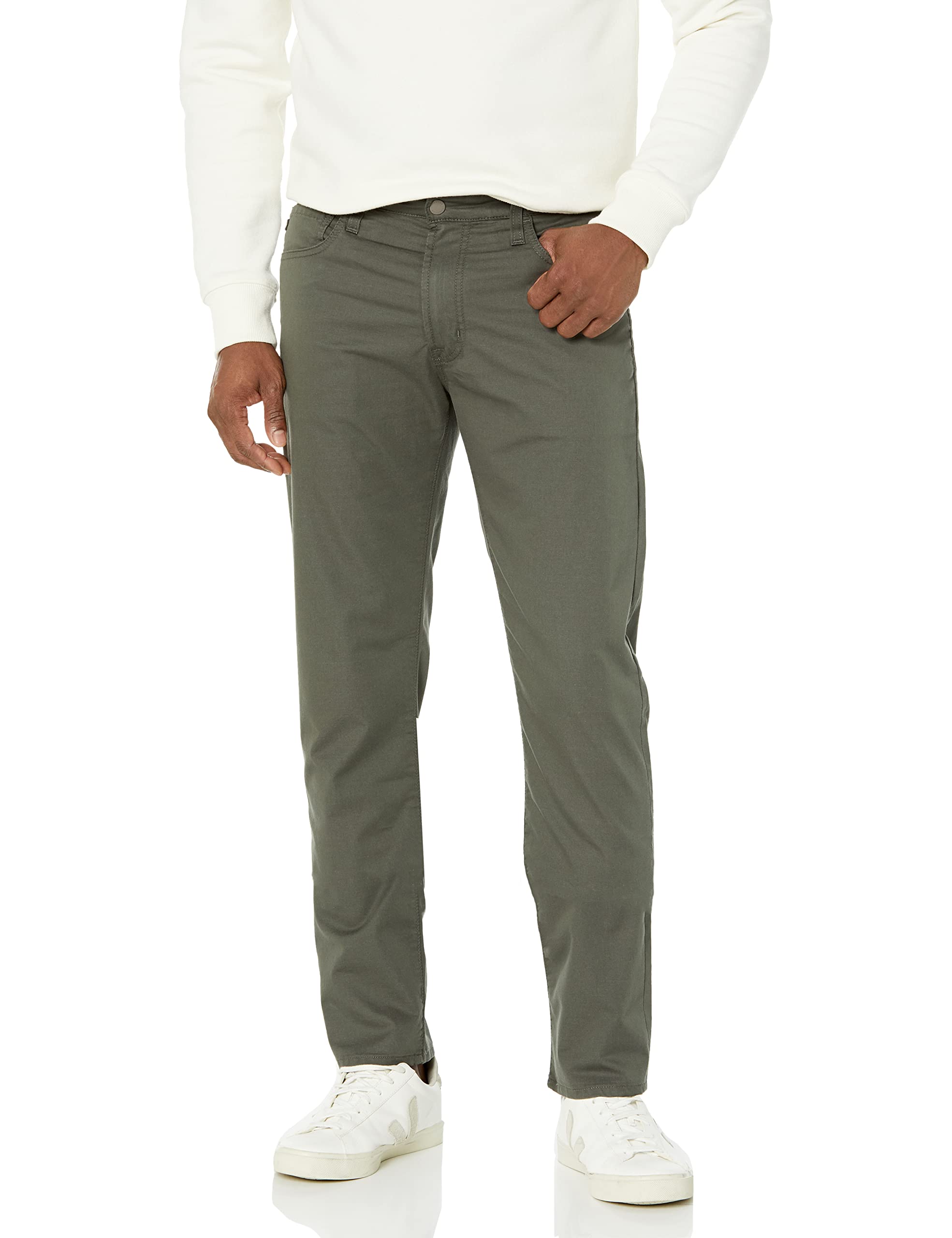AG Adriano Goldschmied Pantalones delgados modernos Tellis para hombre, verde armería