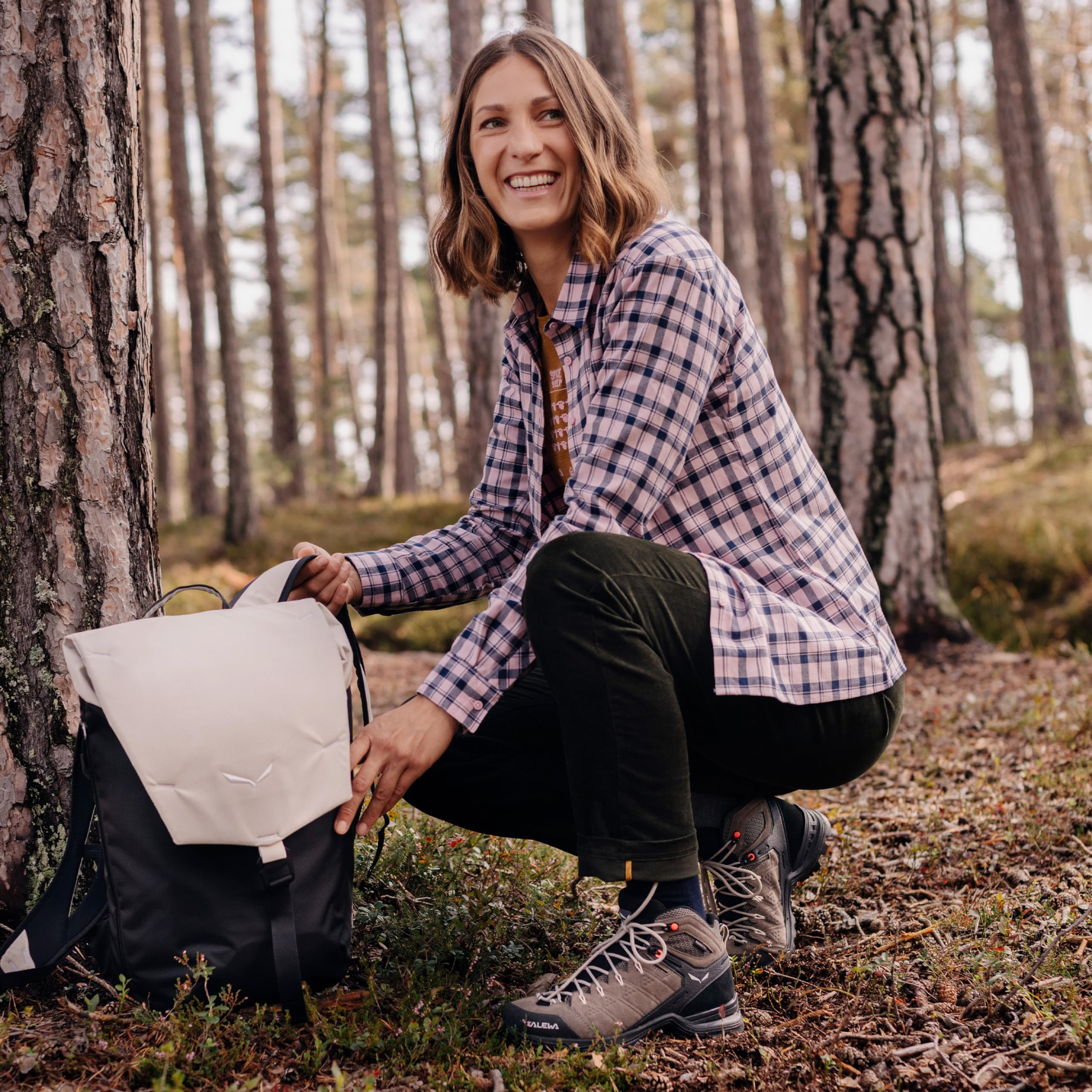 Salewa Alp Mate Mid Botas impermeables de trekking y senderismo para mujer - Brindle/