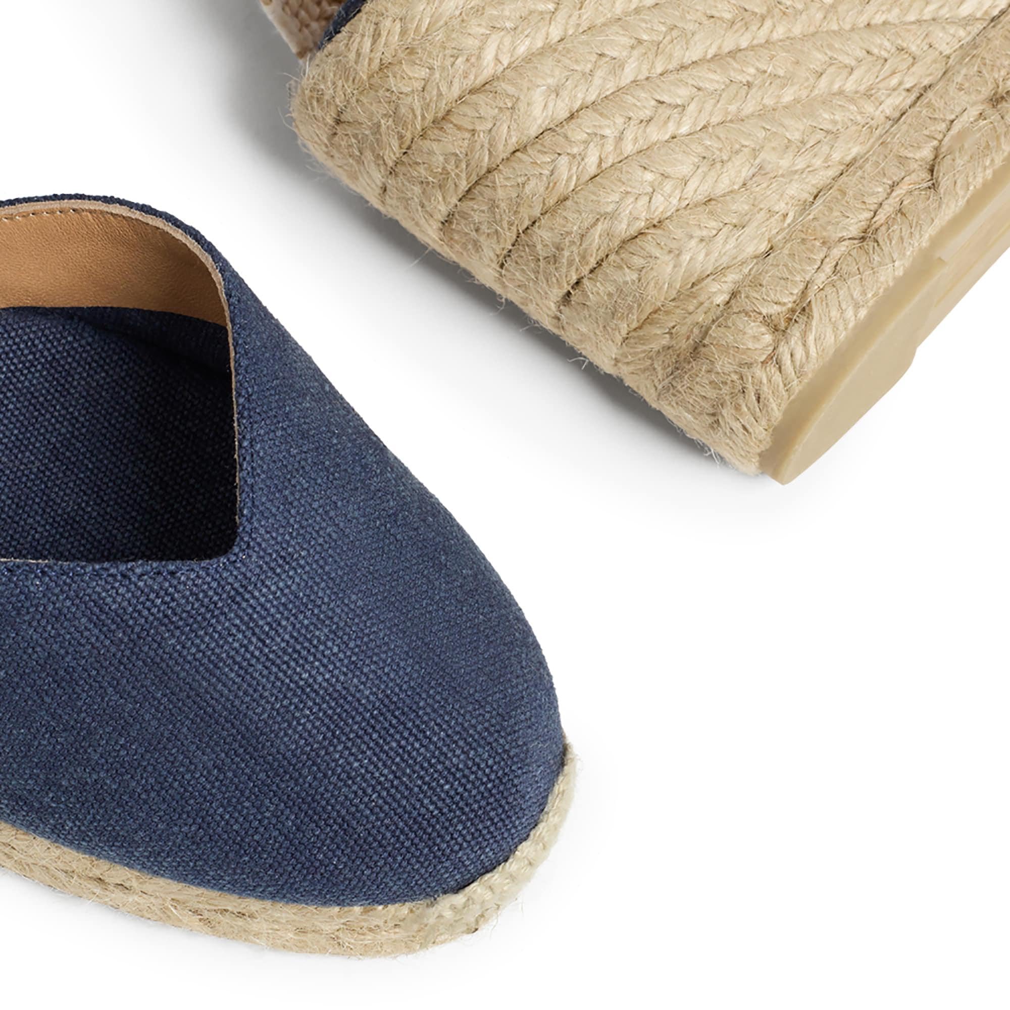 CASTANER Mujer Chiara 80 mm Cuña Alpargata Azul Oxford 8 Mediano