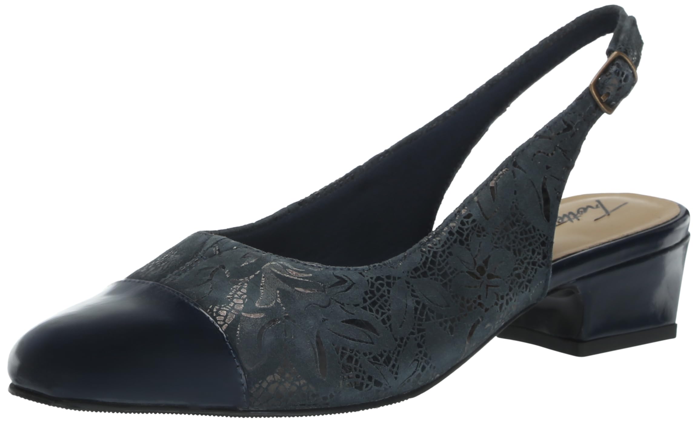Trotters Dea para mujer, azul marino floral, 8