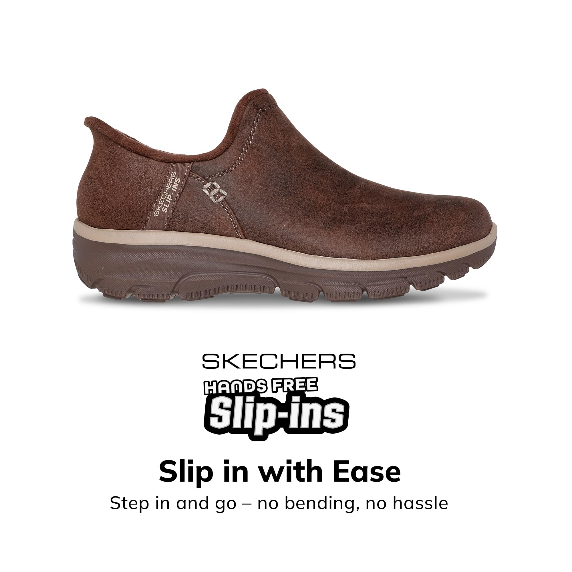 Skechers Easy Going-Modern Hour-Hands Free Slip-Ins, Botines para Mujer, Chocolate, 9