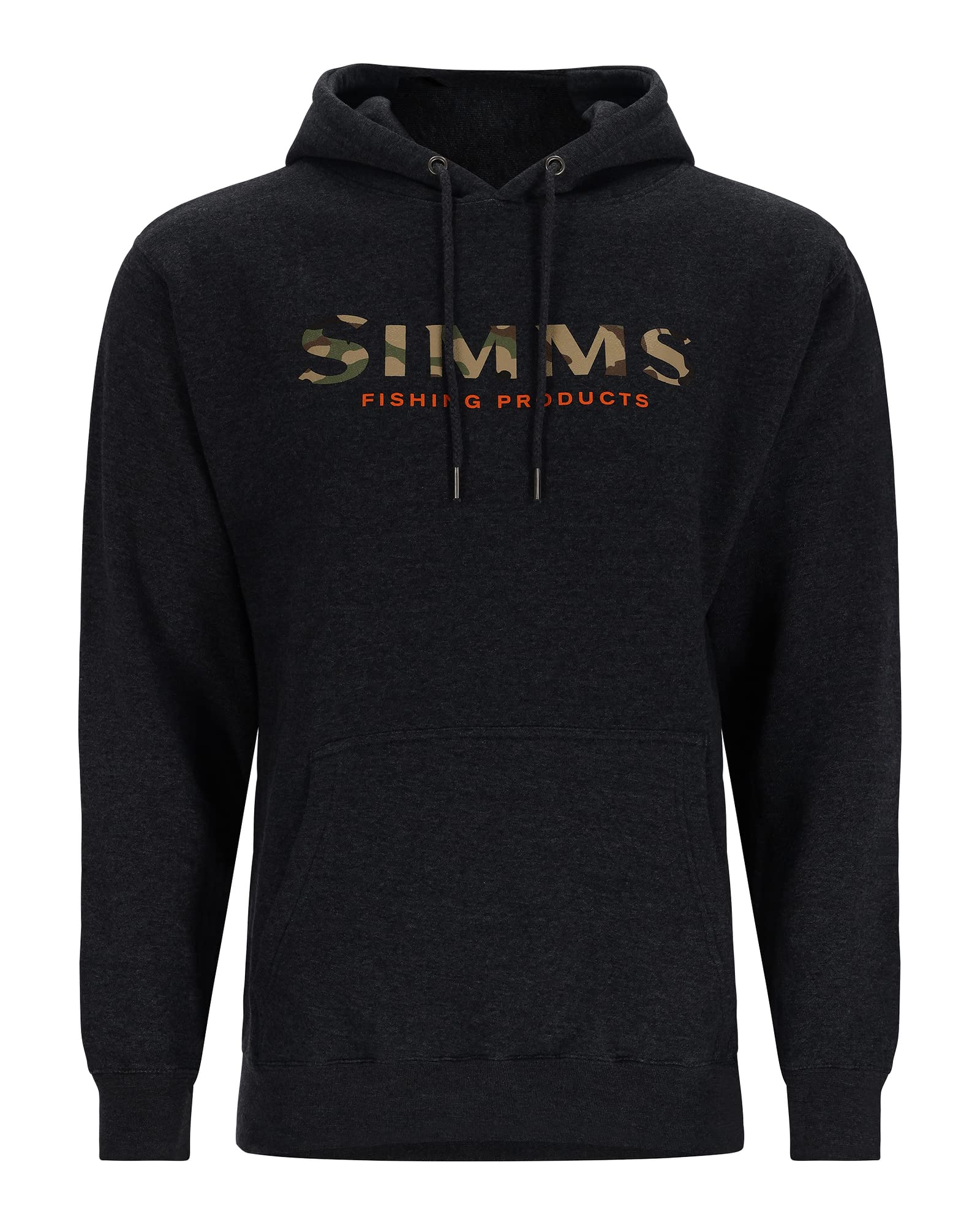 Sudadera con capucha Simms Logo Carbón Heather XXL