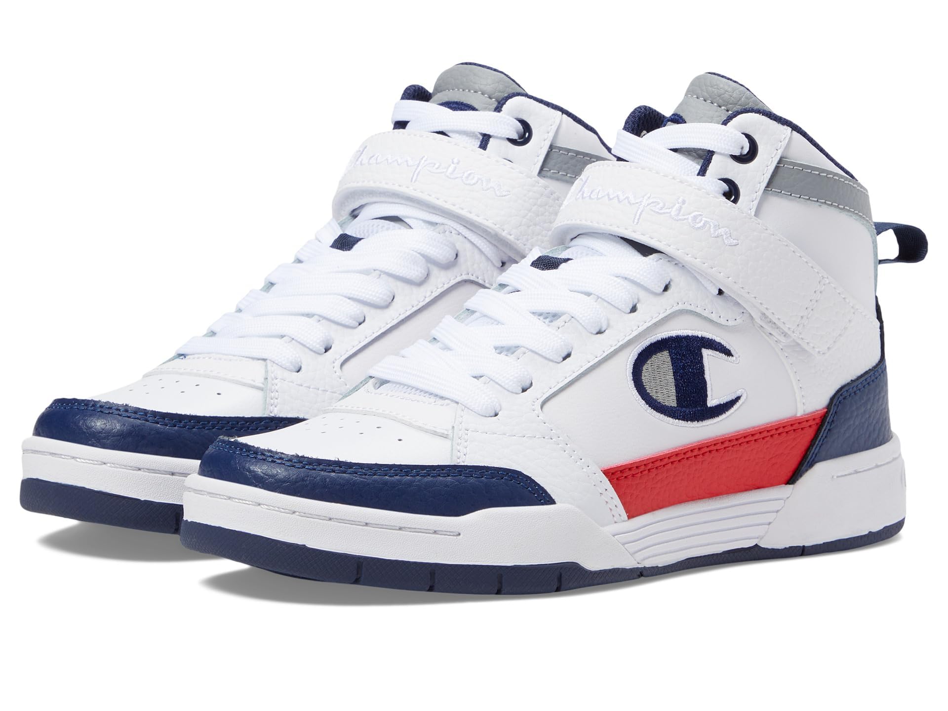 Champion Arena Power Hi (niño grande) Blanco/Navy/Scarlet 5 Niño grande M