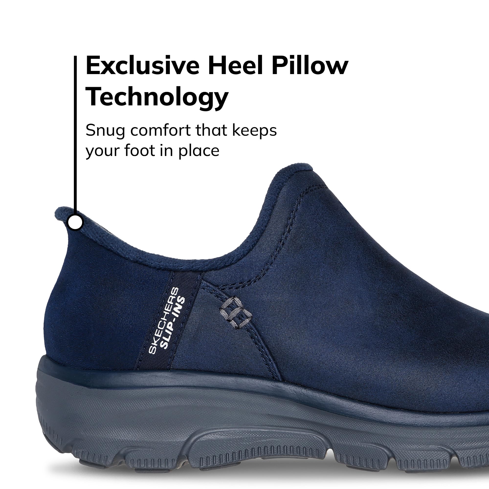 Skechers Easy Going-Modern Hour-Hands Free Slip-Ins, Botines para Mujer, Azul Marino,
