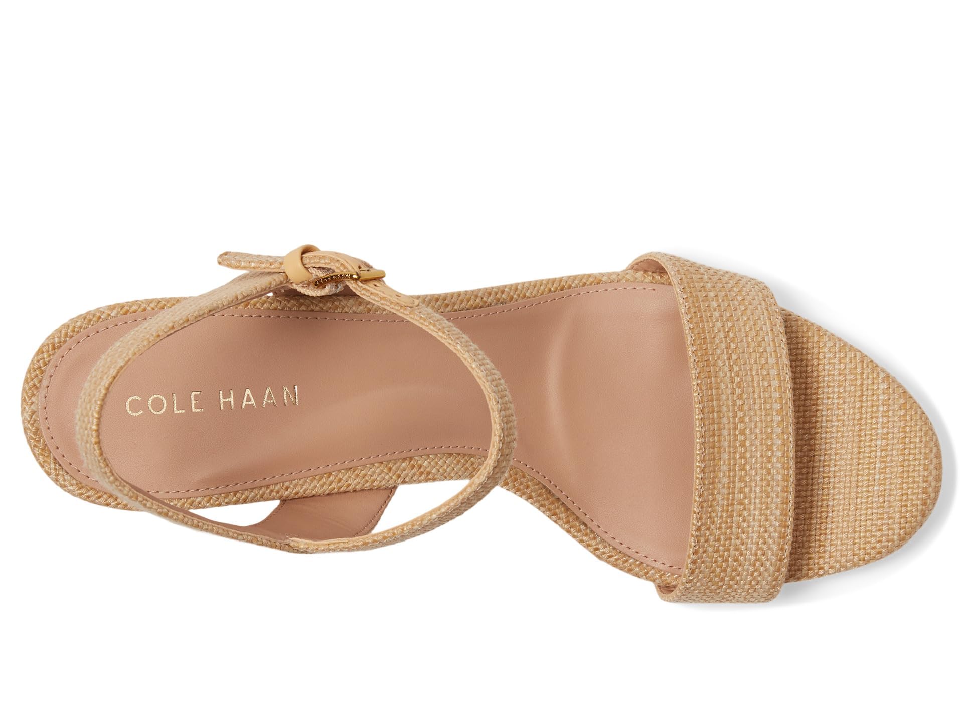 Cole Haan Josie Sandalia de tacón en bloque para mujer, rafia, 8.5-B US