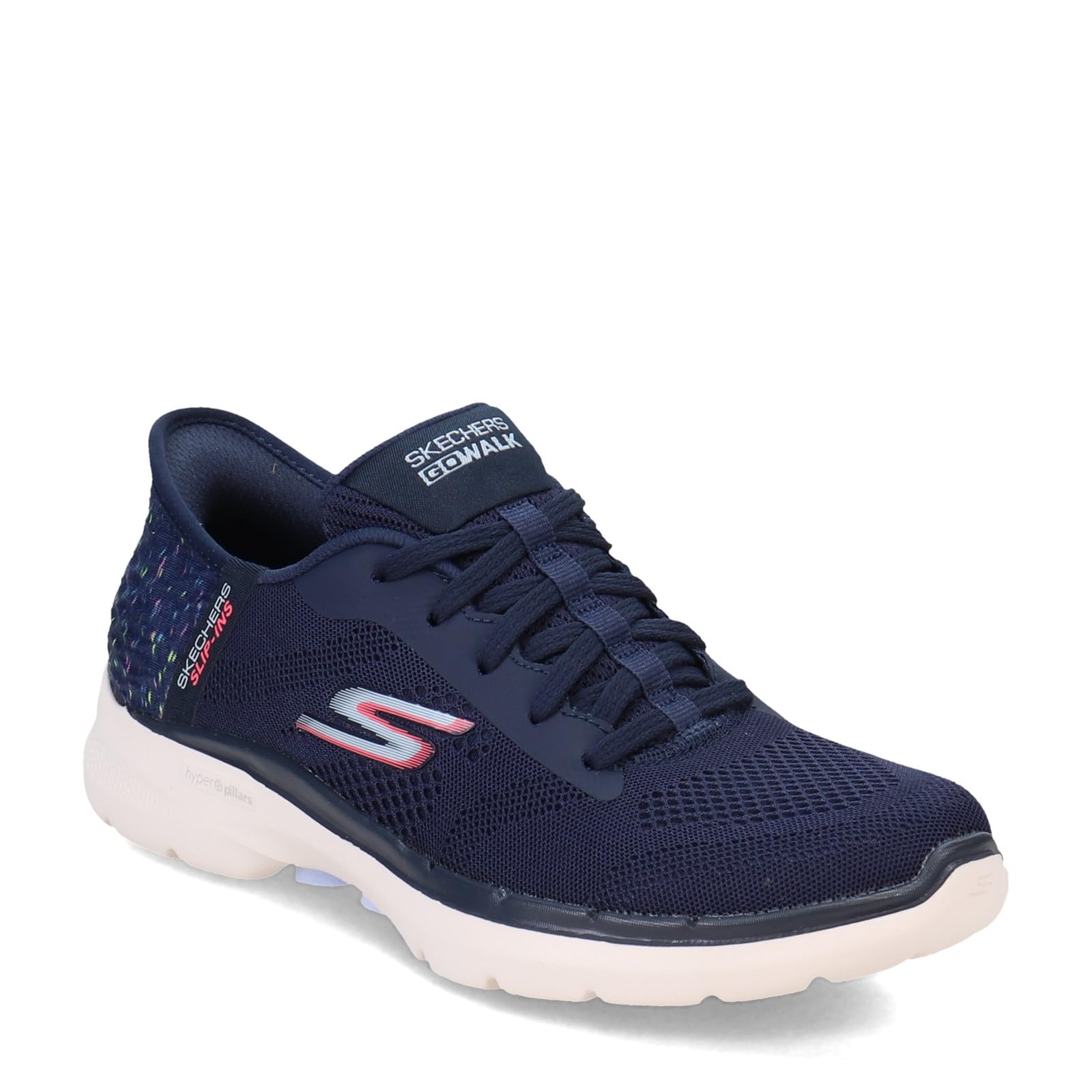 Skechers Go Walk 6 Vivid Idea Zapatillas sin cordones con manos libres Azul marino/Mu