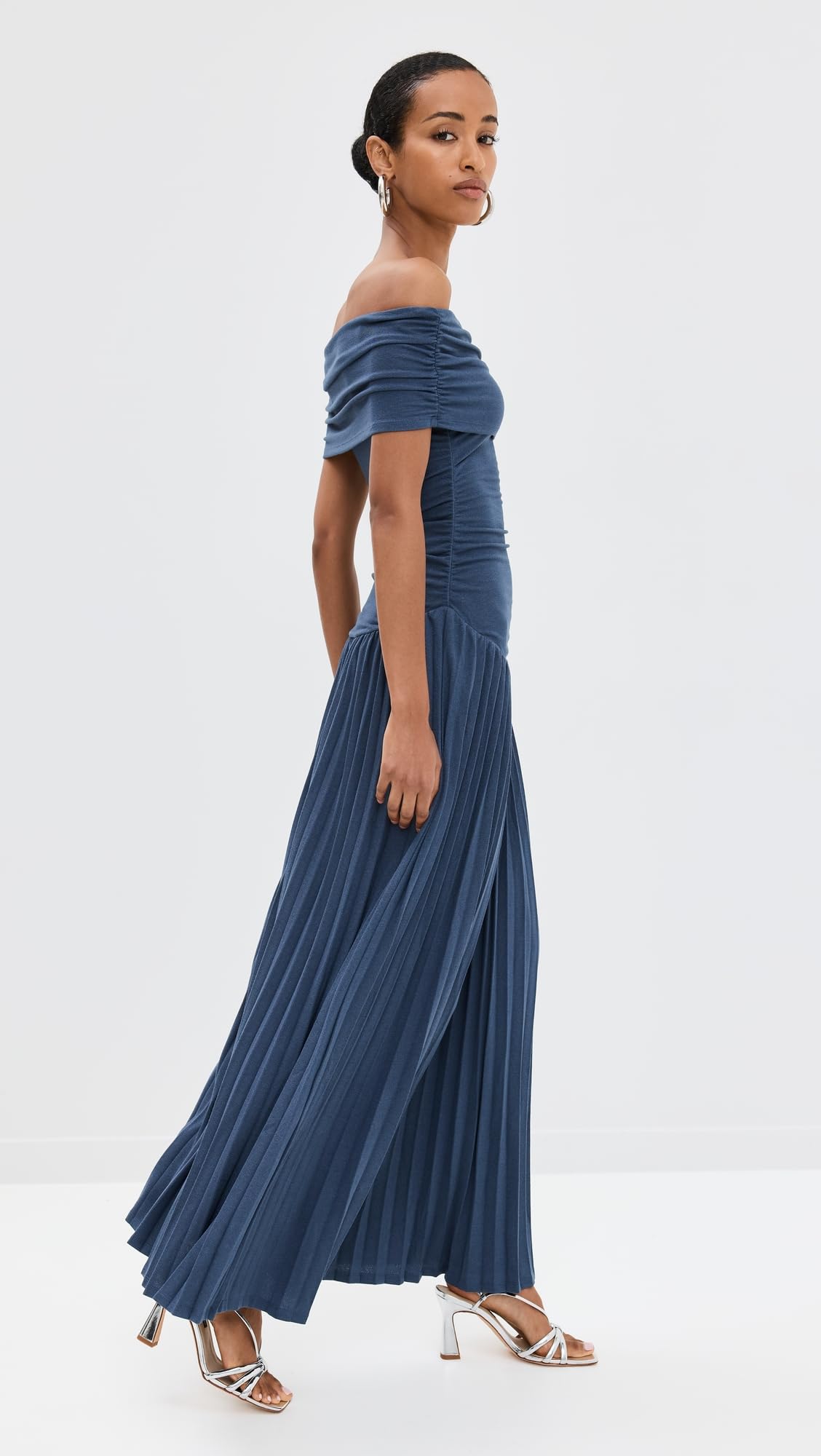 Lioness Vestido largo Field of Dreams para mujer, Azul marino, L