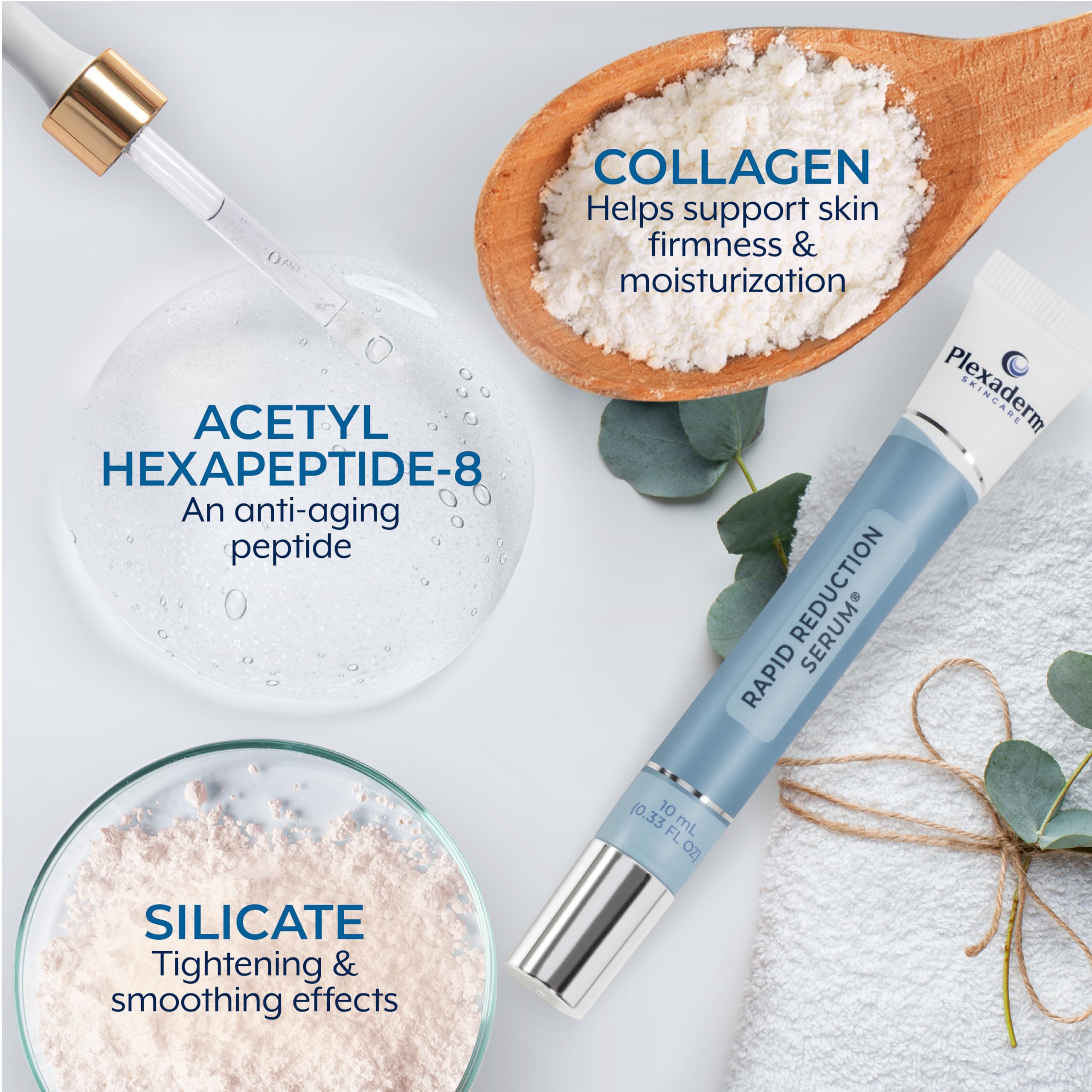 Suero para ojos de reducción rápida Plexaderm: reduce visiblemente las bolsas debajo 