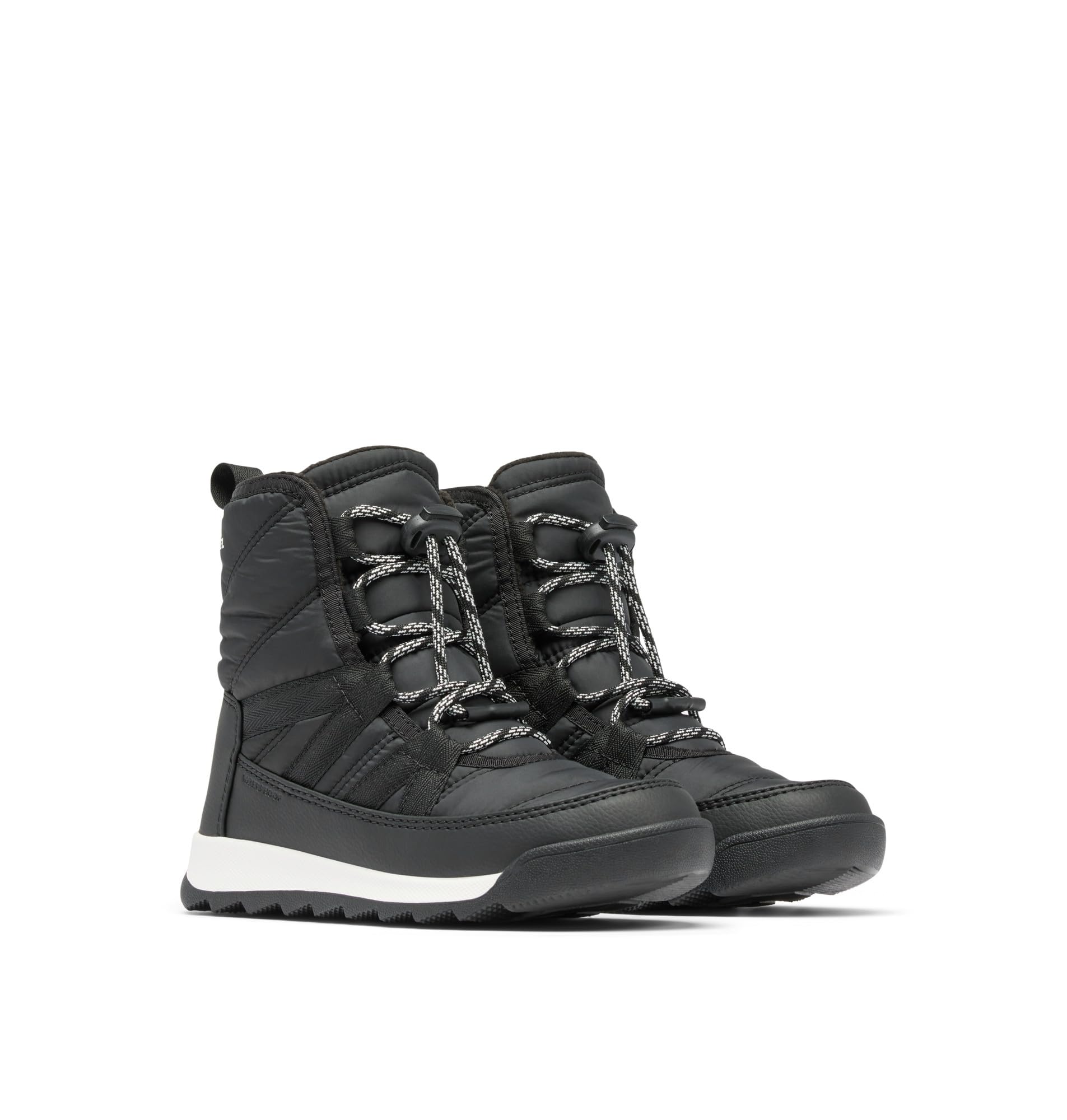 SOREL Botas impermeables con encaje Whitney ll Plus para niños - Negro, Sal marina - 