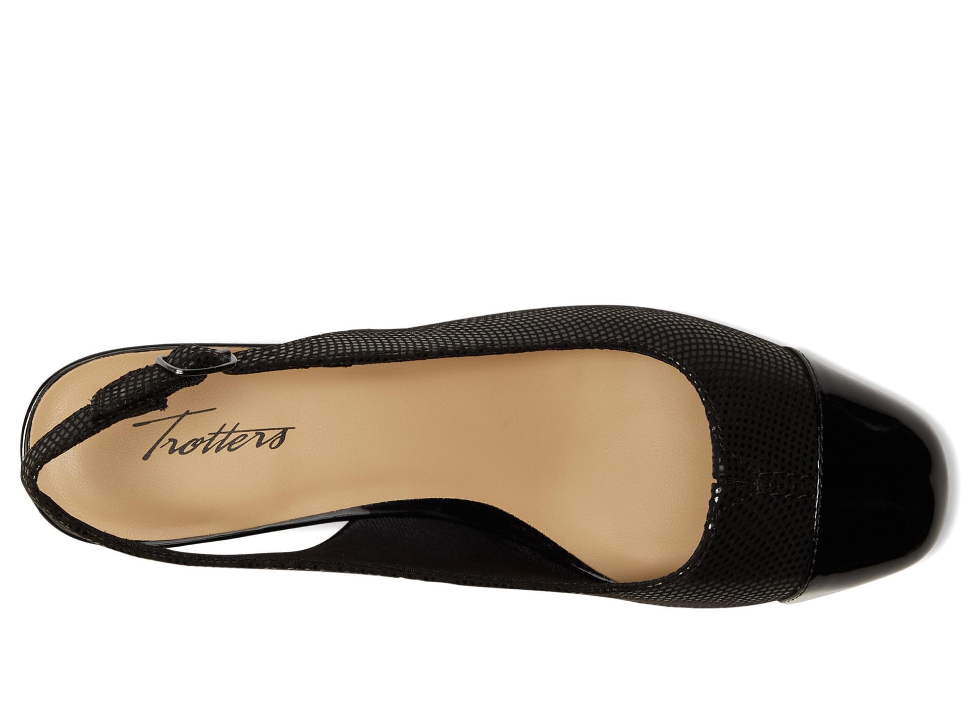 Trotters Mujer DEA Negro Mini Dot 6.5 XX-Wide