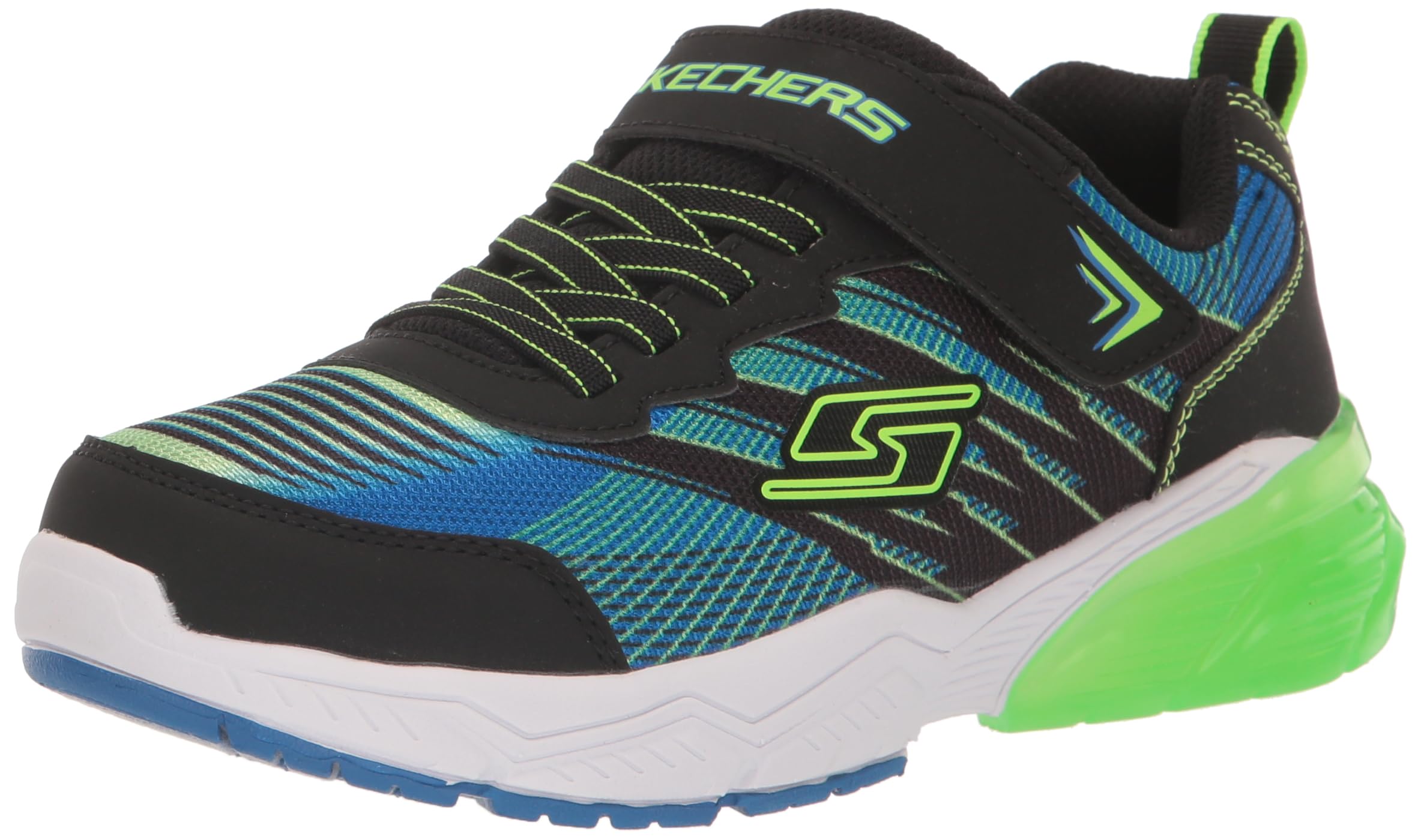 Skechers Thermoflux 2.0 - Zapatillas Brodox unisex para niños, negro/azul/lima, 13 ni