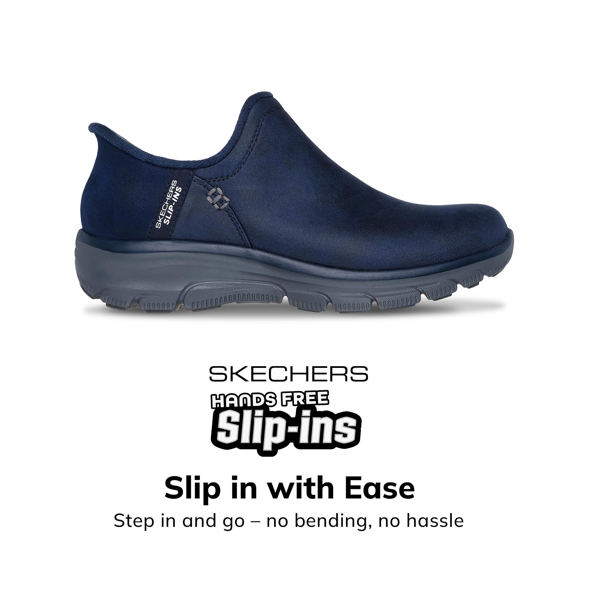 Skechers Easy Going-Modern Hour-Hands Free Slip-Ins, Botines para Mujer, Azul Marino,