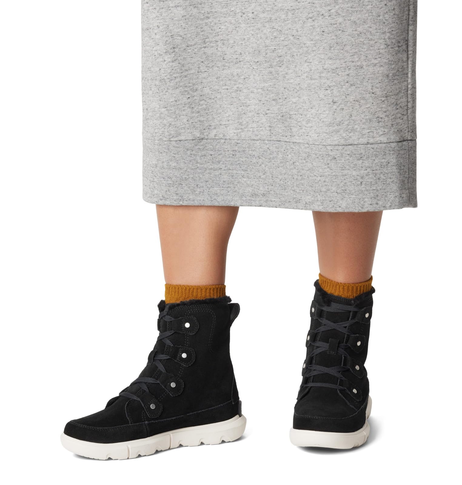 Sorel Botas impermeables Explorer Next Joan para mujer - Negro, Fawn - Talla 5
