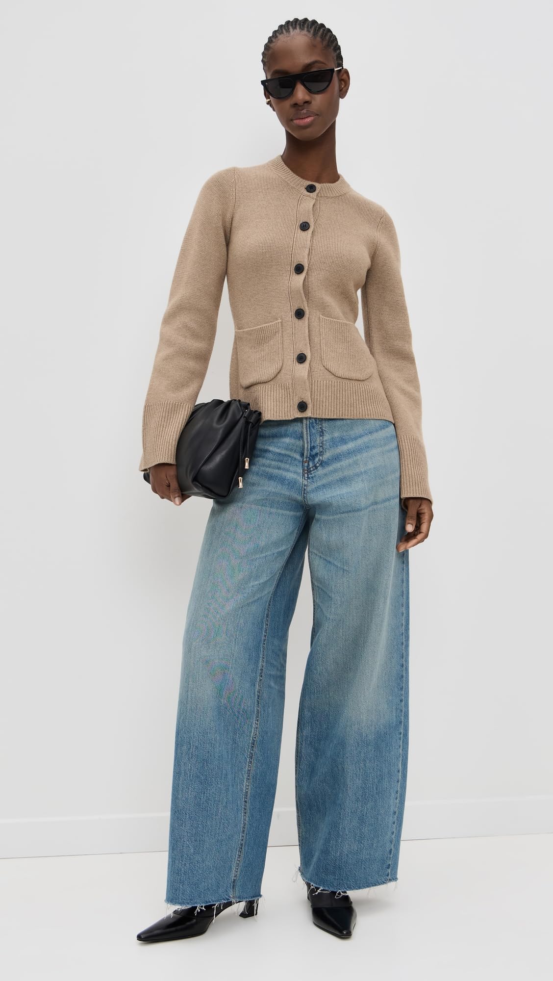 PISTOLA Dani Cárdigan con cintura ceñida para mujer, trigo tostado, XS