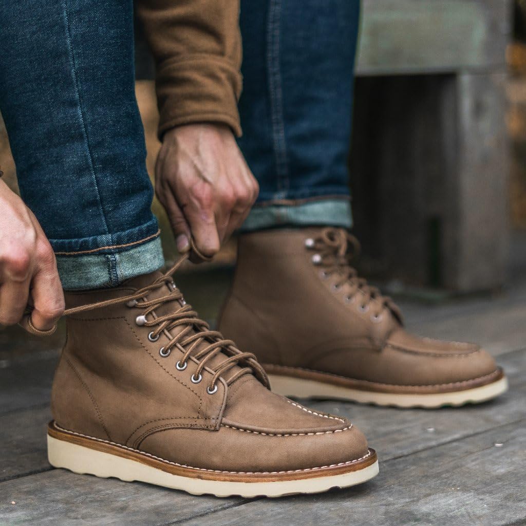 Thursday Boot Company Diplomat Moc Toe Botas de cuero para hombre, Pebble, 9.5