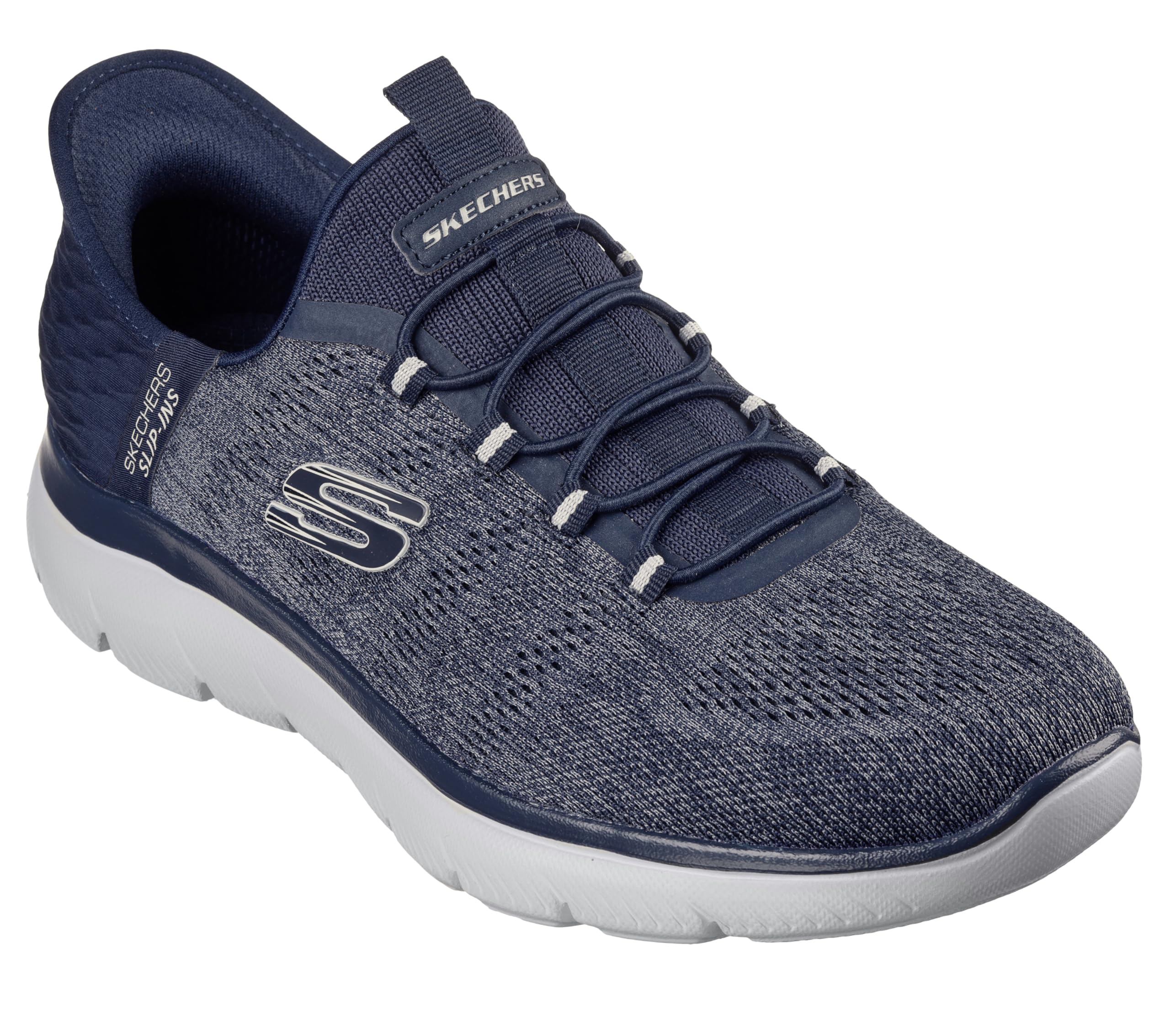 Skechers Summits Key Pace - Zapatillas sin cordones para hombre, color azul marino, 1