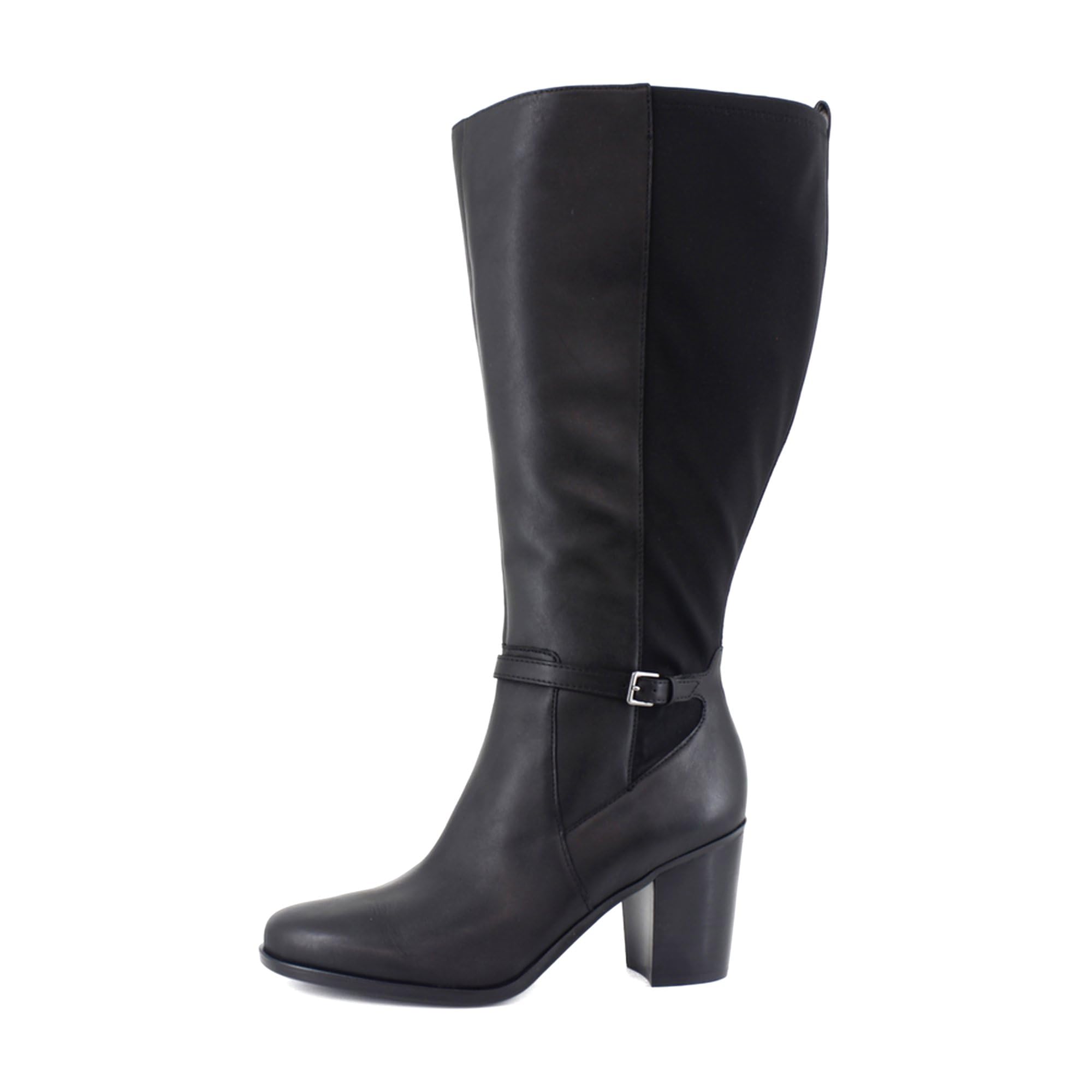 Naturalizer Kalina-Stretch Botas de pantorrilla extra anchas hasta la rodilla, cuero 
